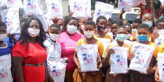 HFFG distributes sanitary pads to Girls in Ashanti Region
