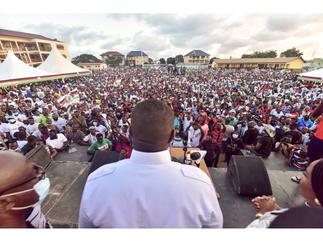 John Dumelo draws large crowd during campaign launch at Ayawaso West Wuogon