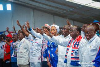 Old lady paints her teeth NPP; promises support for Akufo-Addo
