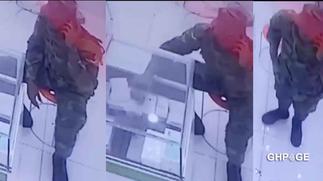 Soldier caught on CCTV camera stealing an iPhone pro max at a phone shop(Video)