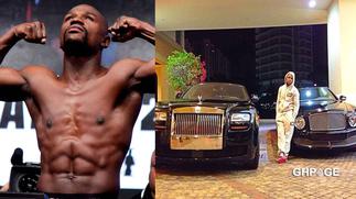 Floyd Mayweather shows his expensive fleet of Rolls Royce, Ferrari cars, others