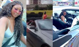 Video: Salma Mumin And 'Husband' Spotted Cruising In Town In Their Expensive Convertible Cars » GhBasecom™