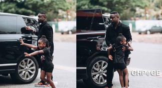 Photos of Sarkodie and daughter Titi toy shopping