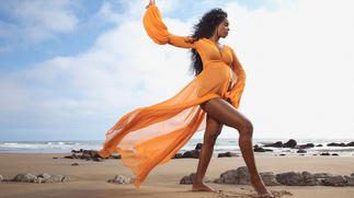 Kelly Rowland shows off baby bump in Beyoncé's Ivy Park with 6-year-old son