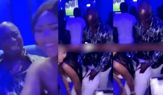 Watch Regina Daniels Vigorously Twerk On Her 64-Year-Old Husband In The Club
