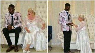 Photos of Young Man Marrying Old White Woman Stir Massive Reactions