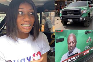 Wendy Shay explains why an NDC vehicle was spotted at her peace campaign