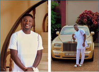 Asamoah Gyan Flexes With His Rolls Royce And Mansion On His 35th Birthday