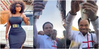 Prophet Odumeje Sprays GHC15k At Actress Destiny Etiko's Dad's Burial