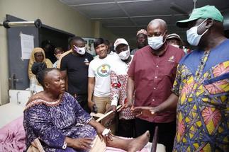 Mahama Visits Ejura NDC Accident Victims