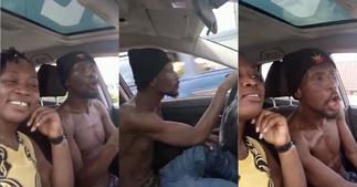 Okomfour Kwadee: Rapper Spotted Driving in Town With Wife-To-Be (Video