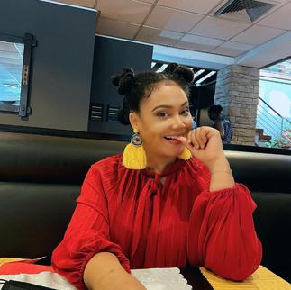 Pretty Nadia Buari Is A Whole Mood As She Slays In Red Getup Complemented with Yellow Earrings
