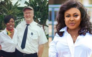 Afia Schwar Drops Unironed Dirty Shirt Photo With A White Man As Proof Of Being An Air Hostess