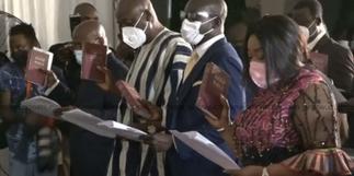 President Akufo-Addo swears in 28 new ministers