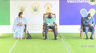 President Akufo Addo takes first COVID-19 vaccine