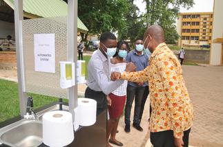 KNUST develops solar-powered automated handwashing station