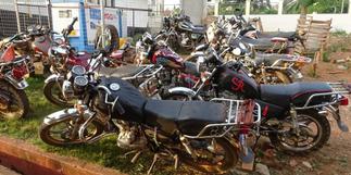 Sefwi Wiawso: Police seize 17 unlicensed motorbikes to curb crime