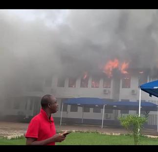 Video: Fire consumes Mampong Technical administration block