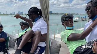 Heartwarming video of Jupitar cuddling Shatta Wale as a baby in his arms stuns netizens