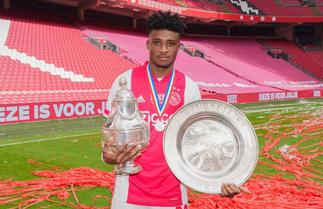 Mohammed Kudu reacts to winning Dutch double with Ajax