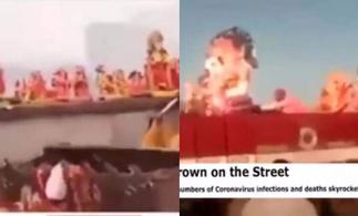 Angry Indians Burn Their gods Over Failure To Protect Them From COVID