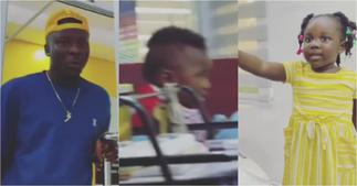 Stonebwoy's daughter Jidula boldly tells him as she gushes over little girl ▷ Ghana news