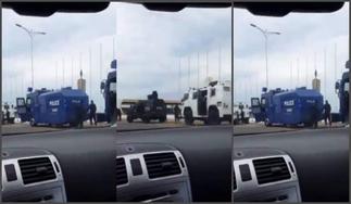 Watch Video Of Ghana Police Ready With Hot Water At Independence Square To Spray #FixTheCountry Protesters