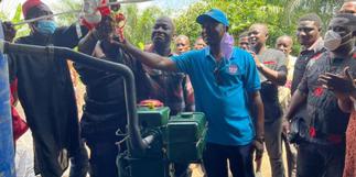 Upper West Akim MP donates palm kernel processing machine to Mepom Palm Oil Company