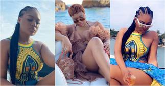 Sandra Ankobiah drops jaws as she flaunts her raw thighs in hot bikini photos ▷ Ghana news