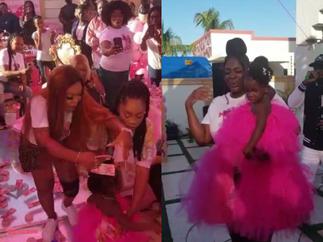 Overly Stingy And Eye-Red Afia Schwar Spreads Tracey Boakye's Daughter With GHC 1 Notes At Her Birthday Party