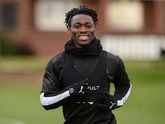Christian Atsu trains as he prepares for a big move