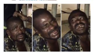 Thief forced to laugh while being beating for stealing light cables in Takoradi