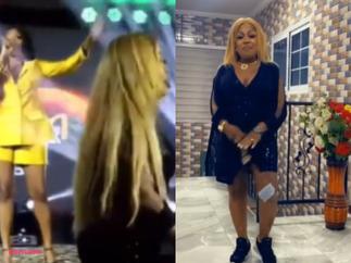 Wendy Shay Boldly Jabs Afia Schwar On Stage After She Hit The Dance Floor During Her Performance