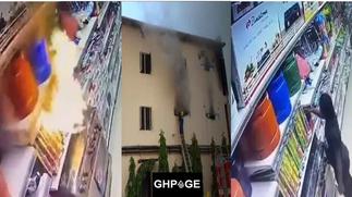 Lady deliberately sets supermarket on fire