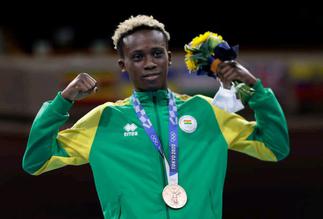 Tokyo Olympic Games: Ghana's Samuel Takyi receives his bronze medal