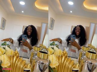 Tracey Boakye Trolled Over Unnecessary Gold Decor After Flaunting her Room to Tease Delay