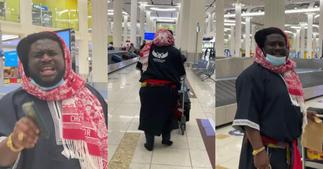 Ajagurajah mistaken for a 'mad man' in Dubai over his dressing and appearance; video drops ▷ Ghana news