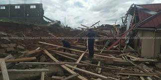 Koforidua: Two injured after warehouse collapses during rainstorm