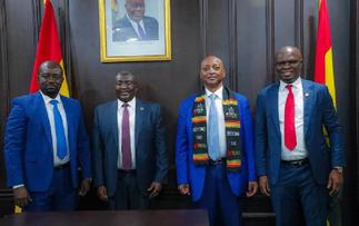 CAF President Patrice Motsepe arrives in Ghana, meets Vice President Bawumia