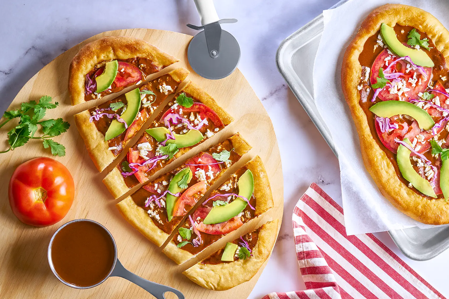 recipe Flatbread con mole image