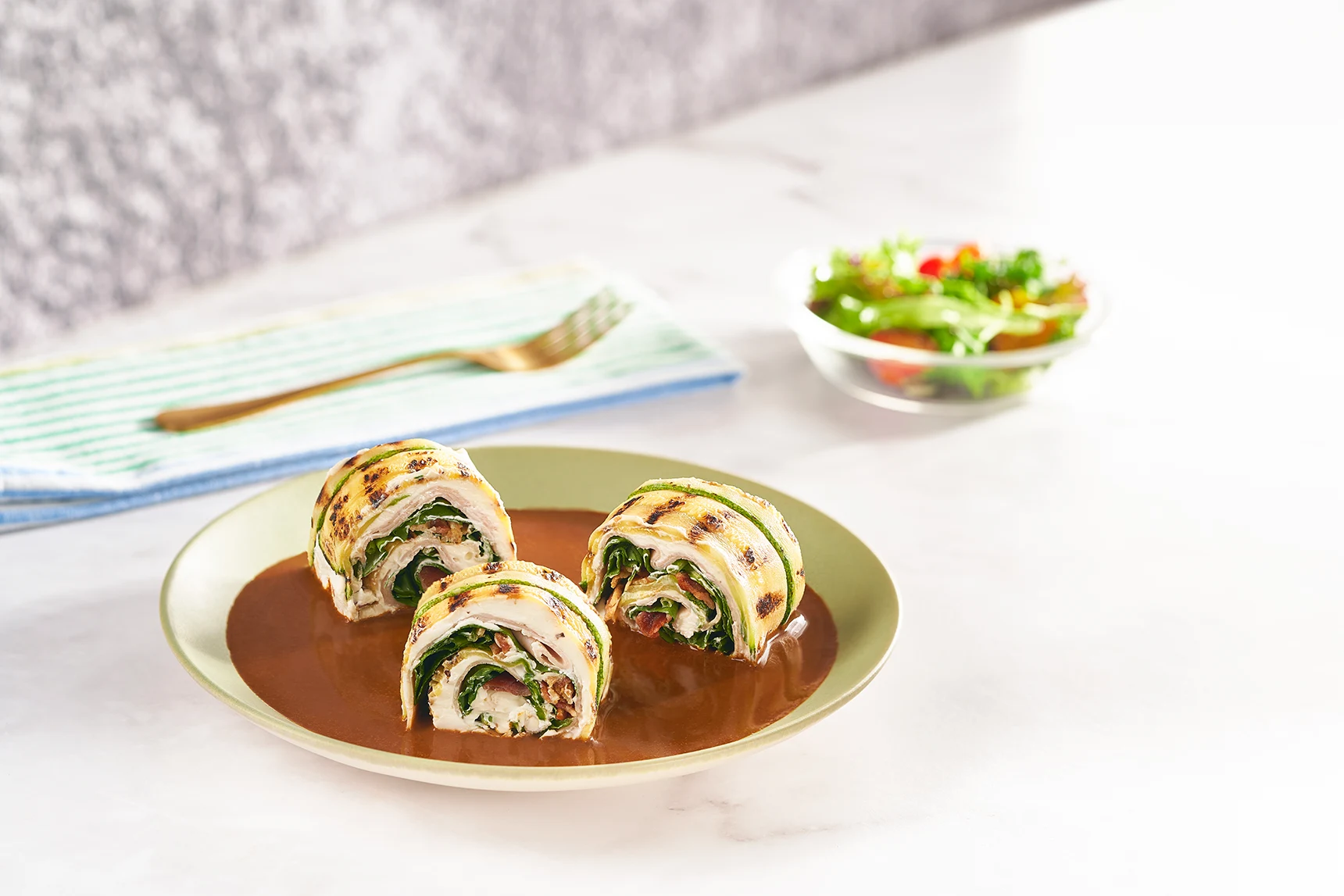 recipe Rollo de calabaza relleno image