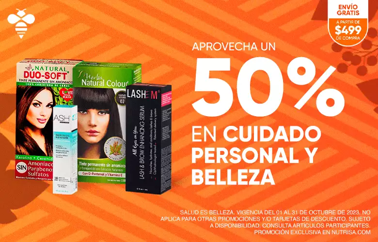 50% DE DESCUENTO EN PRODUCTOS PARTICIPANTES BELLEZA