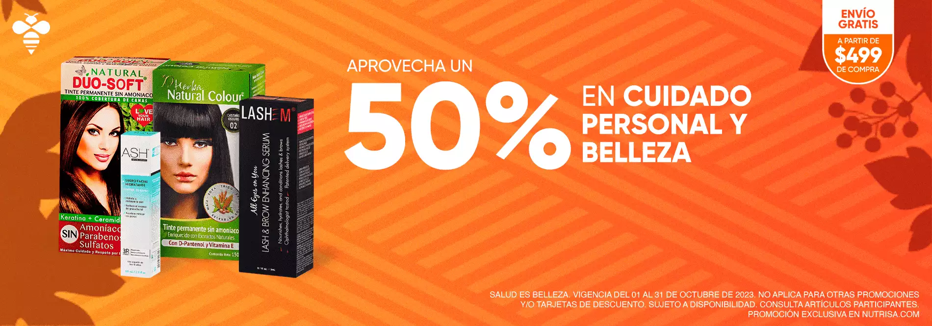 50% DE DESCUENTO EN PRODUCTOS PARTICIPANTES BELLEZA