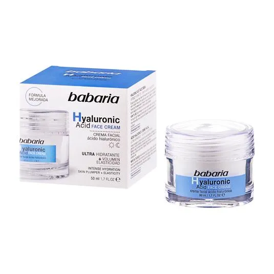 Crema facial Babaria con ácido hialurónico 50 ml