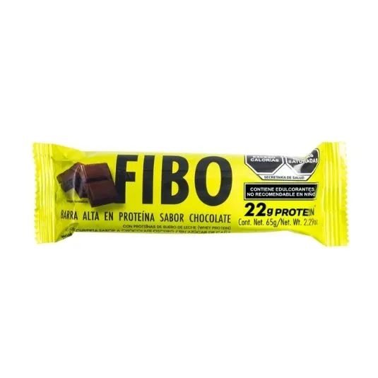 Suplemento alimenticio FIbo Bar protein bar sabor chocolate