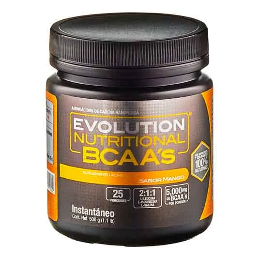 Aminoácidos Evolution BCAAs sabor mango 500 g