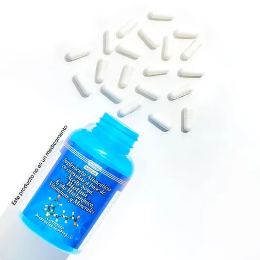 Biotina Gn+Vida con vitaminas y ácido hialurónico 30 cápsulas