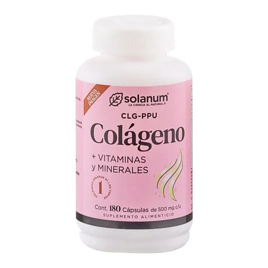 Colágeno Solanum con vitaminas y minerales 180 cápsulas
