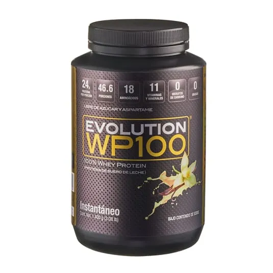 Proteína aislada Evolution Wp100 sabor vainilla 1.4 kg