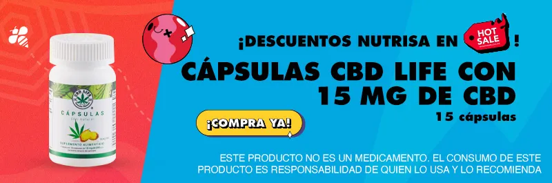 Cápsulas CBD LIFE con 15 mg de CBD 15 cápsulas